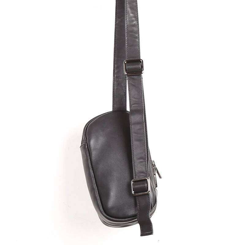 Men's Chest Genuine Leather Small Crossbody Bag Handmade Messenger Pack Cell Phone Bags Cowhide Unisex Satchel