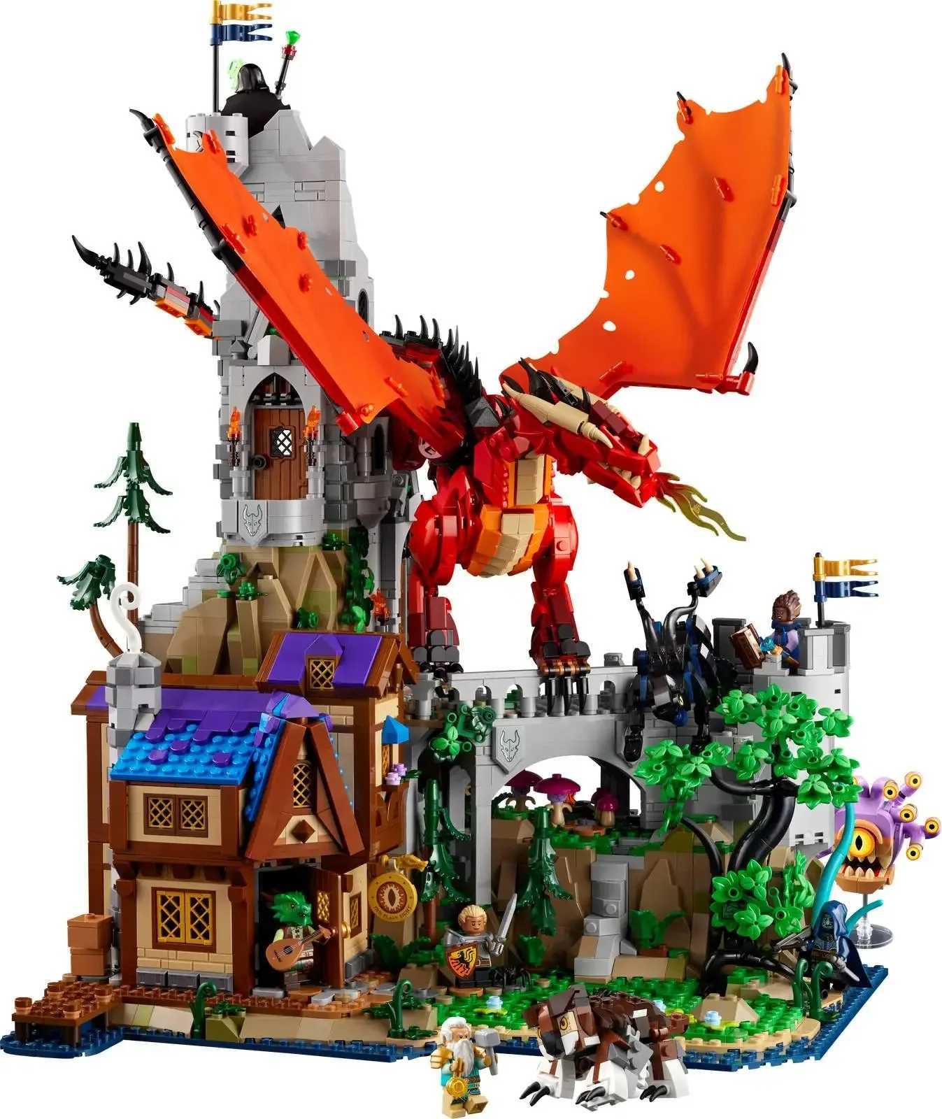 Kalein 3745pcs Dungeons Dragons Red Dragon21348 Model Building Block Set Assembled Toy Childrens Birthday Gift Z250528