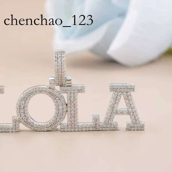 New Latest VVS Moissanite LOLA Customized Hip Hop Letter Pendant GRA Certified Dia Jewelry For Unisex