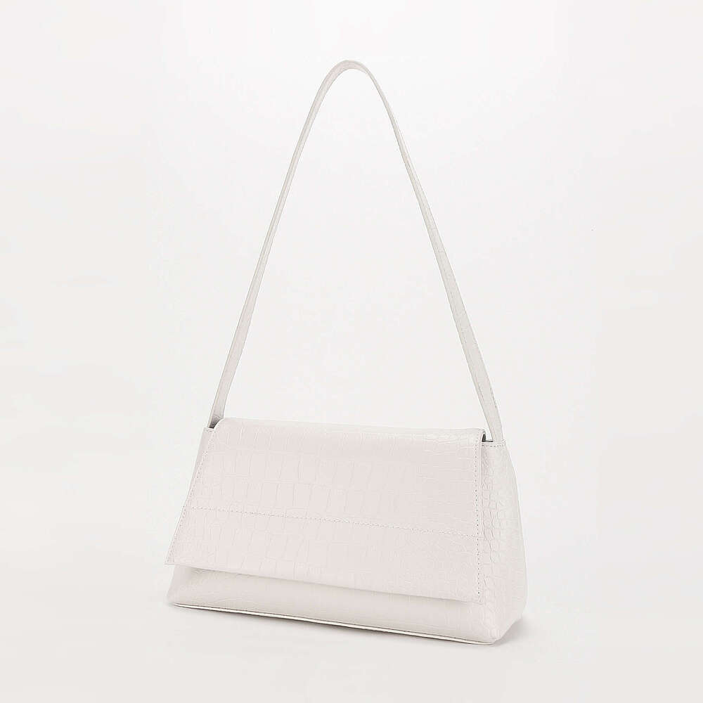 for Women 2023 New Top Layer Cowhide Crocodile Pattern Underarm Simple Niche Handbag Literary Forest Style Women's Bag