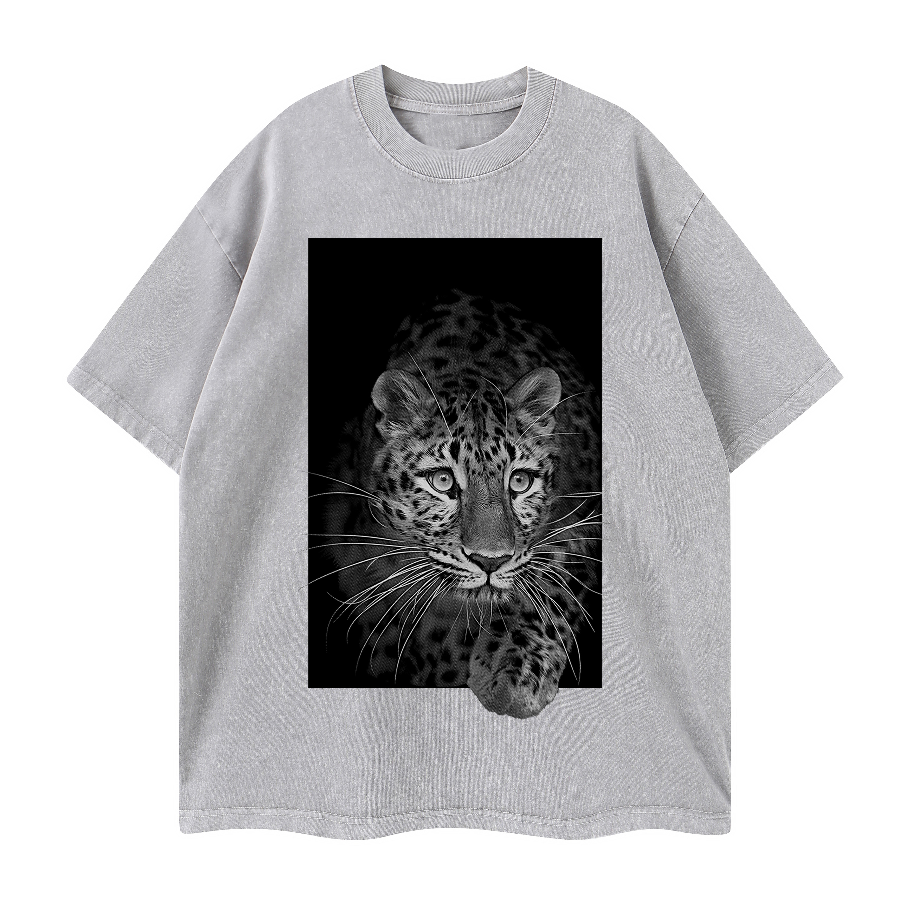 T-shirt men's top designer cotton T-shirt Hot stamping leopard short sleeved clothing high-quality fashionable T-shirt
