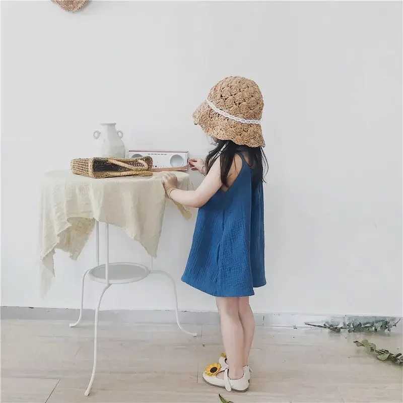 Summer Cotton Baby Girl Dress Sleeveless Beach Sundress for 0-4Years Comfortable Girls Fashion Outfit Infant Clothing X250528