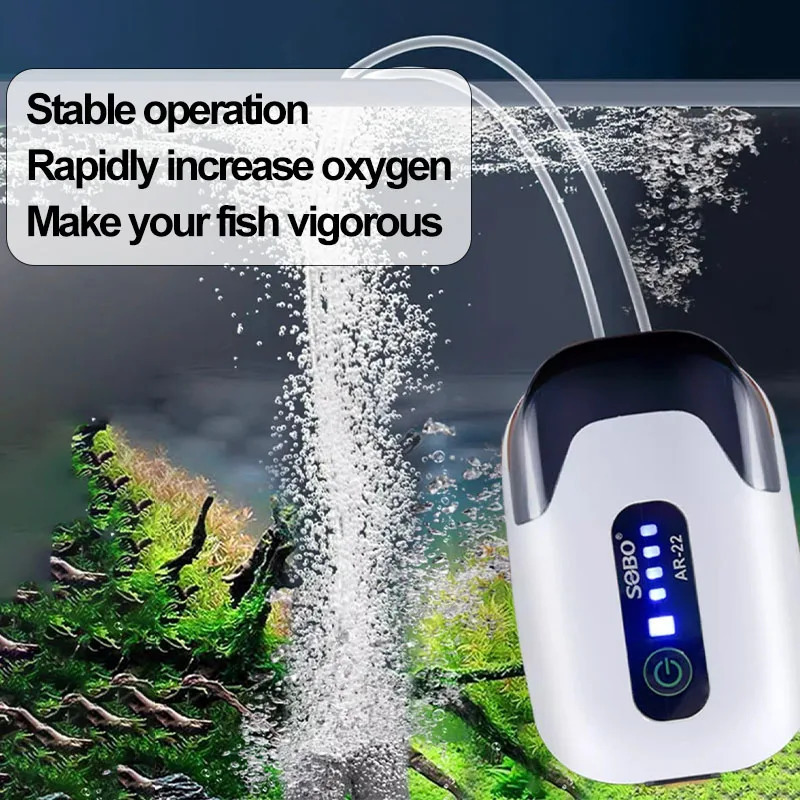 Outdoor Fishing Oxygen Pump USB Rechargeable Portable Aerator with Lithium Battery for Fish Tank Aquarium fish pump 250521