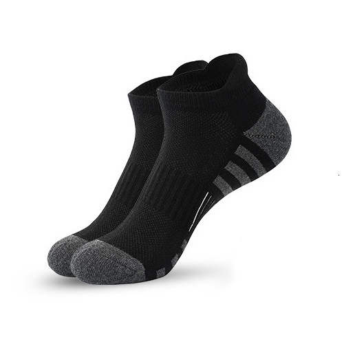 Running Men's Short Tube Professional Sports Thickened Towel Bottom Shock Absorption Non-Slip Mesh Breathable Cotton Socks