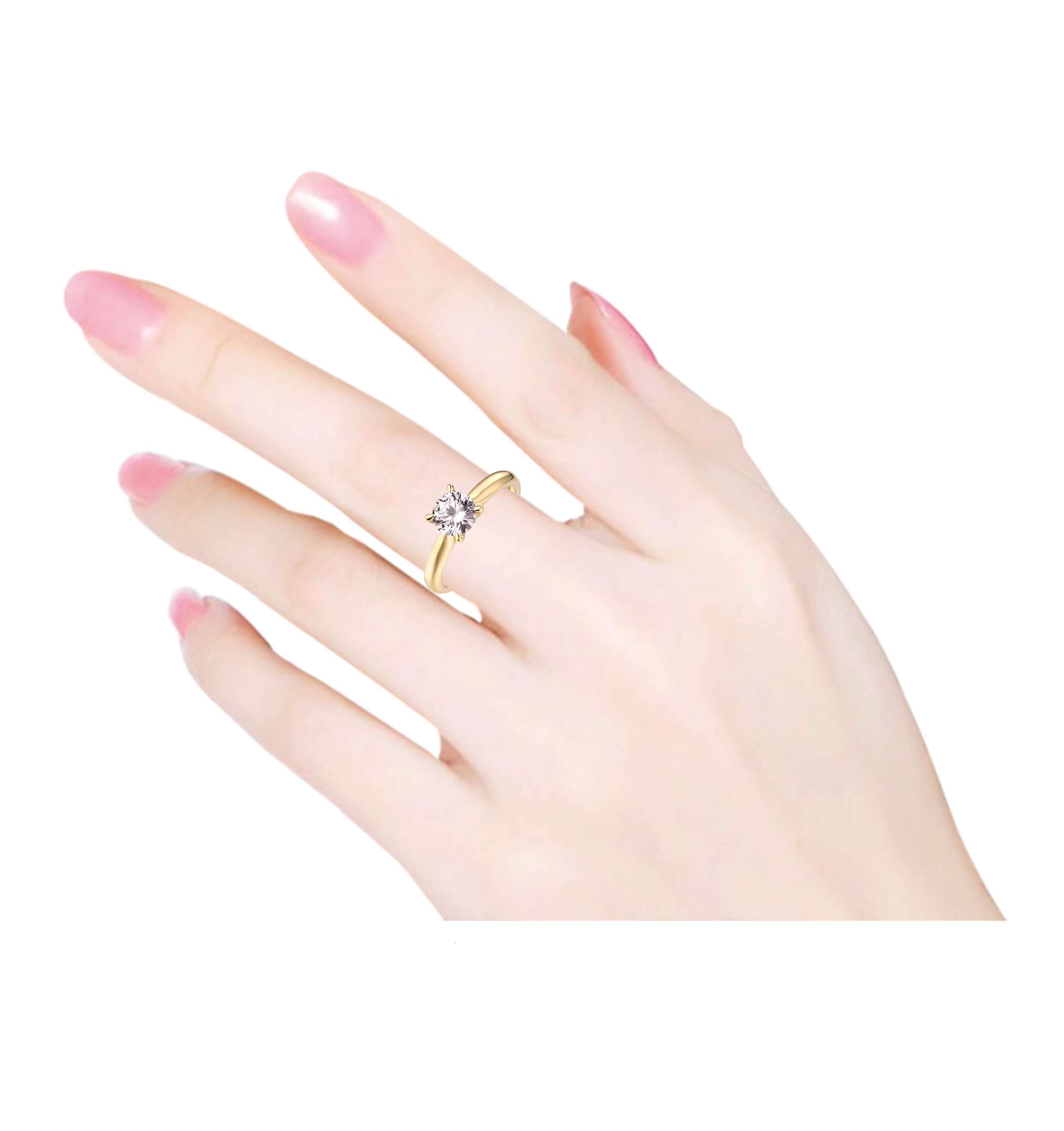 Modern Style Moissanite Ring White Gold Lab Grown Jewellery Cvd Diamond Engagement Ring