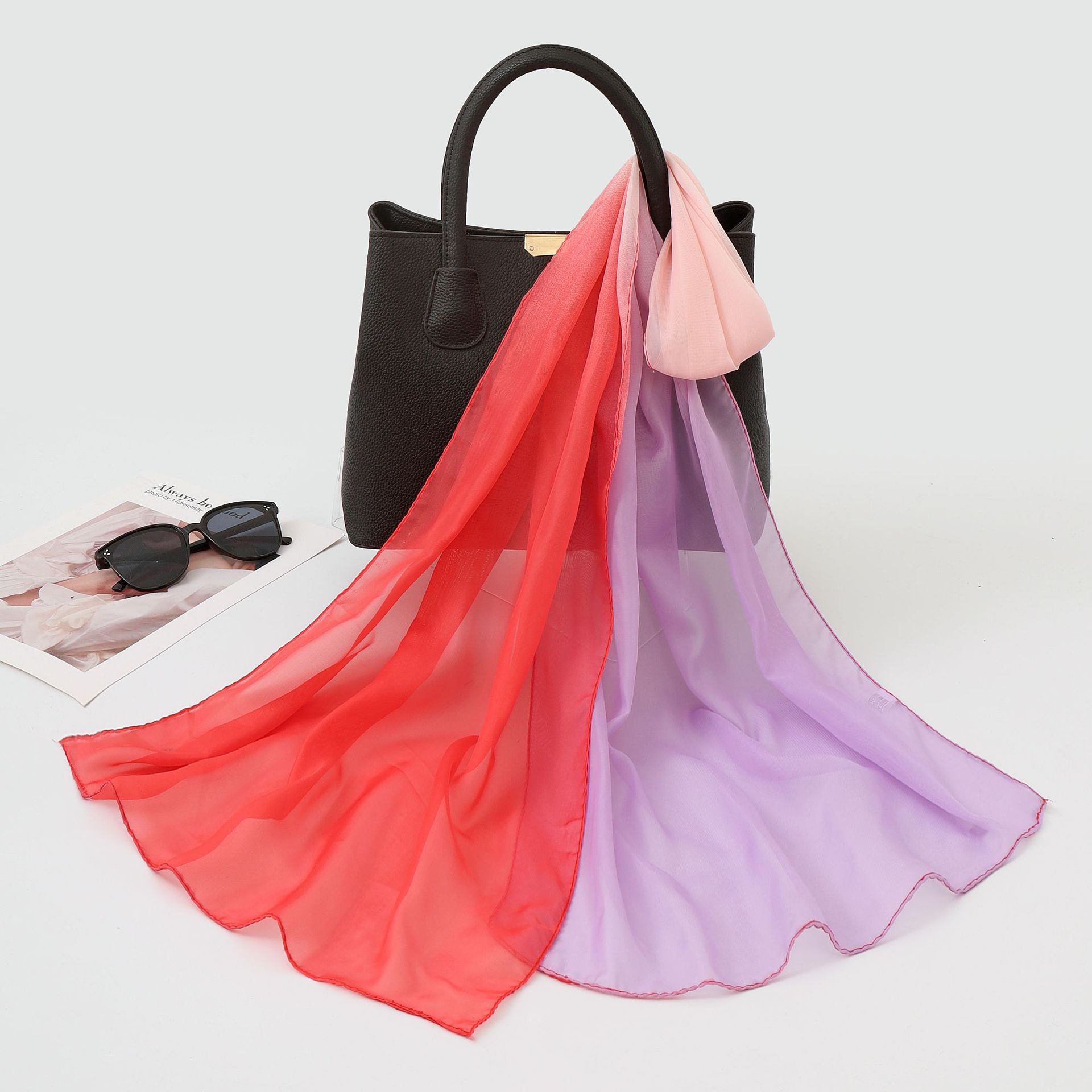 K851 Spring and Autumn Scarf for women's gauze versatile thin summer sun protection beach shawl scarf