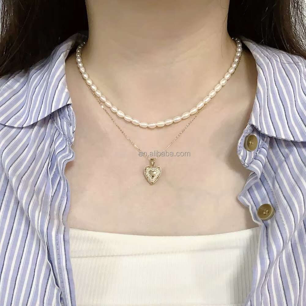 AU585 Solid 14K Yellow Gold Moissanite Heart Pendant Necklace Fine Jewelry for Wholesale