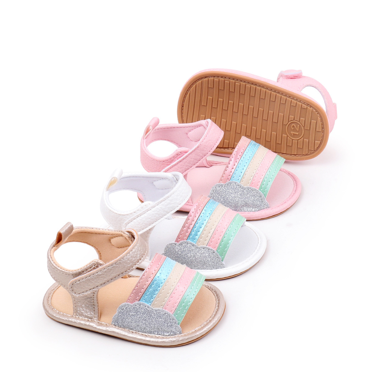 Designer Shoes Baby Sandals Toddler Flats Non-slip Rubber Sole Infant Beach Sandals Kidsnest Crib First Walker Summer Baby Shoes Sizes 0-18 Months K07