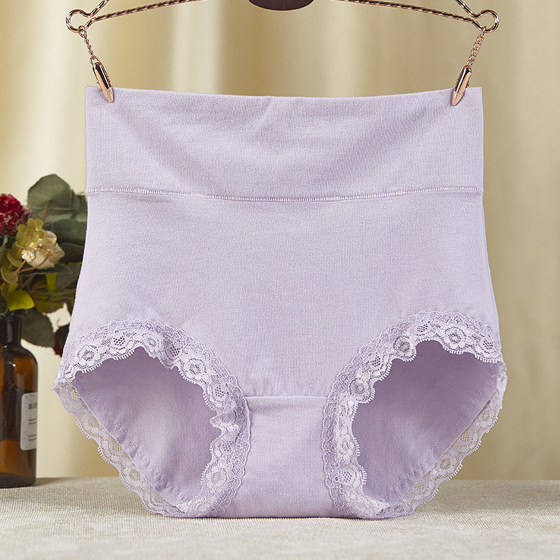High quality cotton high waist ladies underwear plus size comfortable breathable belly hip