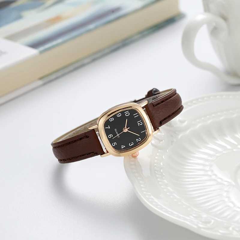 Womens Watch Fashion Small Arabic Quartz Watches Leather Band WristwatchesXJ250527