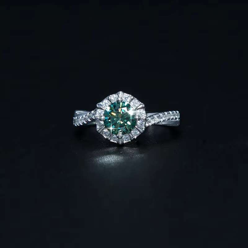 Wholesale With GRA Certificate 925 Sterling Silver Moissanite Wedding Engagement Luxury Full Diamond Hexagram Ring