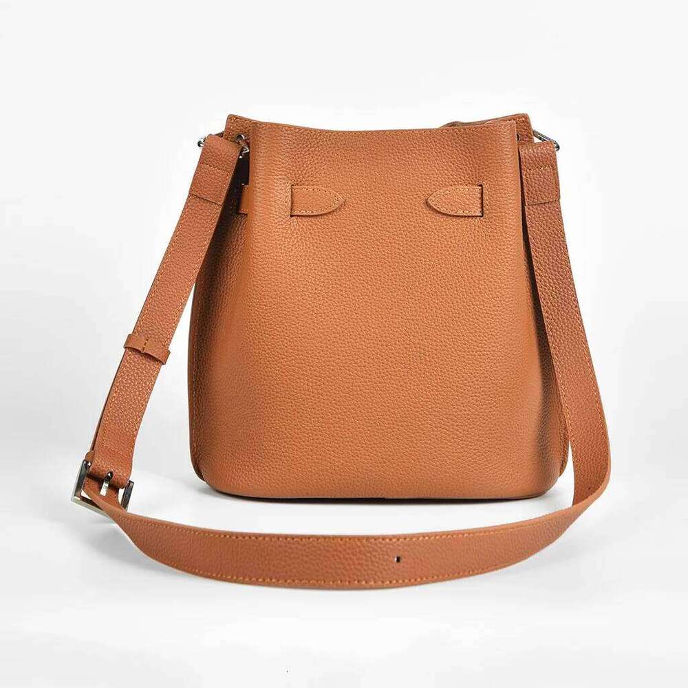 Mendy Shoulder Designer Rectangular Bags For Woman Original Brand Genuine Leather Bucket Bag Small Size Crossbody