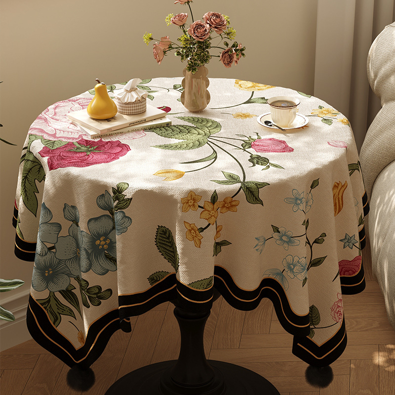 A641 Waterproof Washable Round Table Cloth - Anti-Spillage & Heat Resistant Decorative Cover for Small Tables