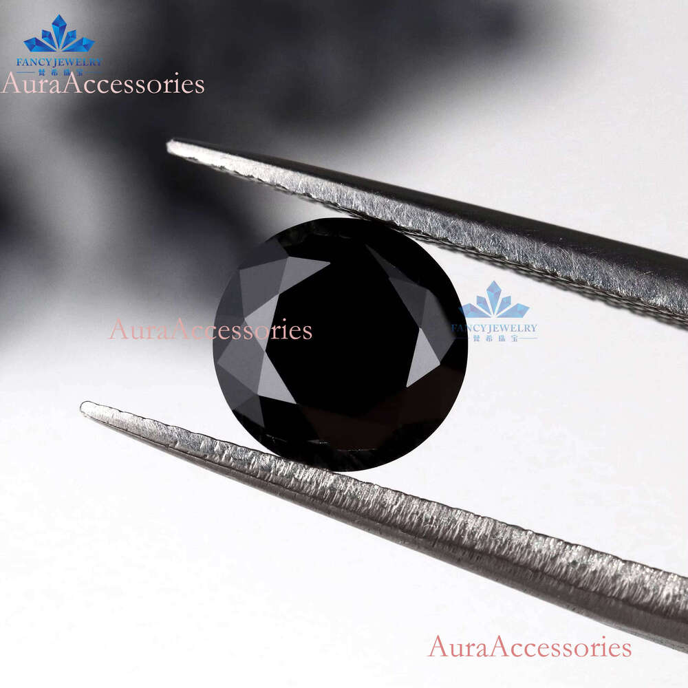 2025 Rhodium Plated 3mm-5mm Sterling Sier Chain Iced Black Moissanite Dia Tennis Necklace