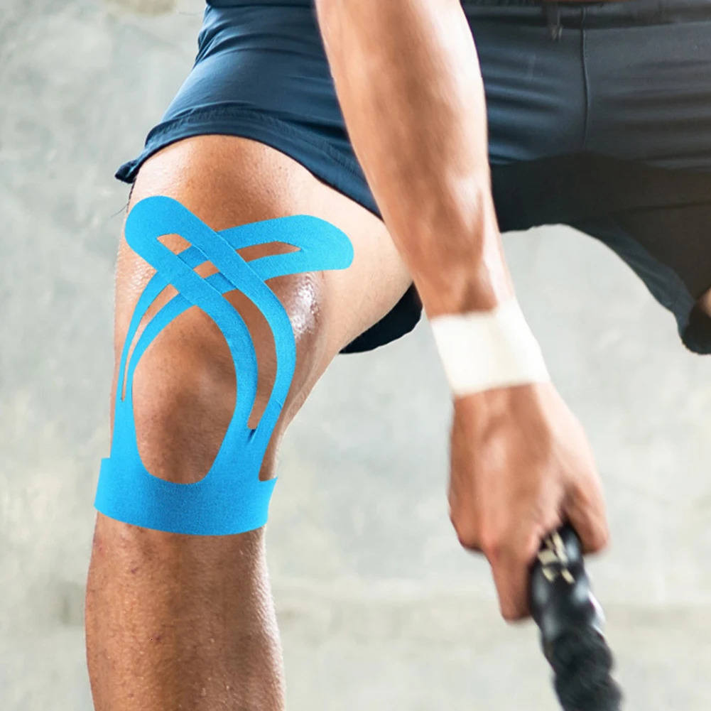 10Pcs Precut Athletic Tape Breathable Elastic Athletic Muscle Tape Seamless Precut Kinesiology Knee Pad for Outdoor Sports 250522