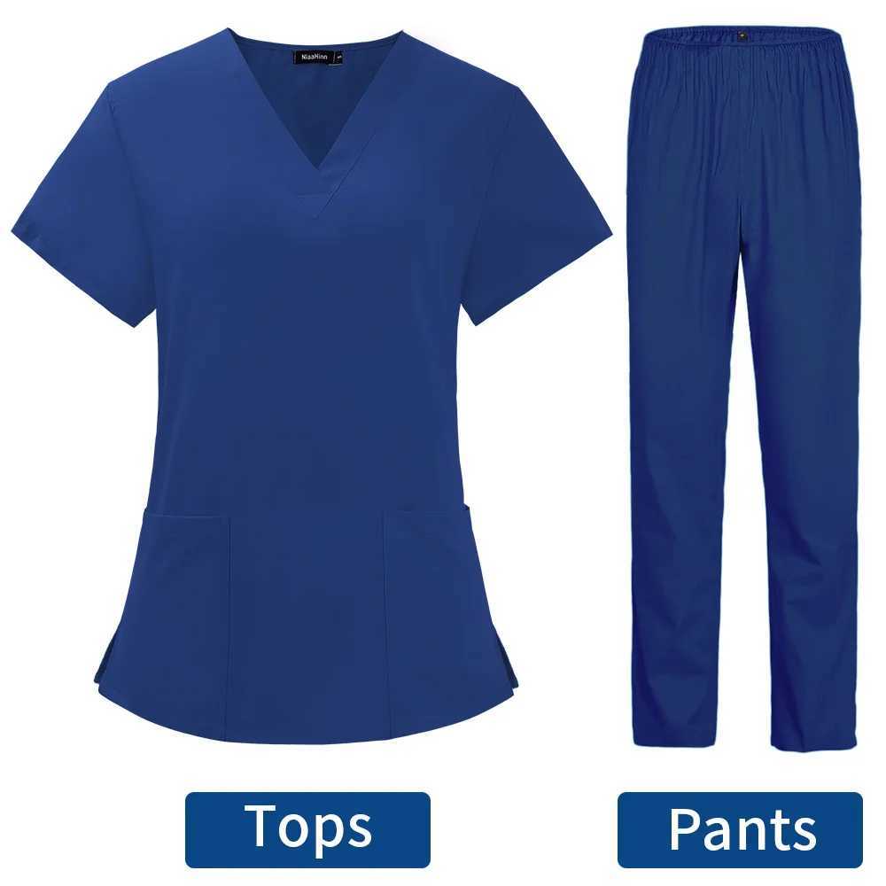 Pet Grooming Doctor Uniforms Non-sticky Hair Nurse Women Thin and Light Fabric Medical Clothes for Summer Clinical Uniform Woman X250528
