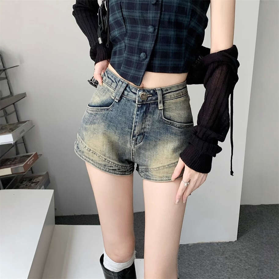 Shorts Women Denim Shorts Vintage Women S Jeans Summer American Style Hot Wide Leg Ultra Shorts High Waist Straight A Line Pants Jean Shorts