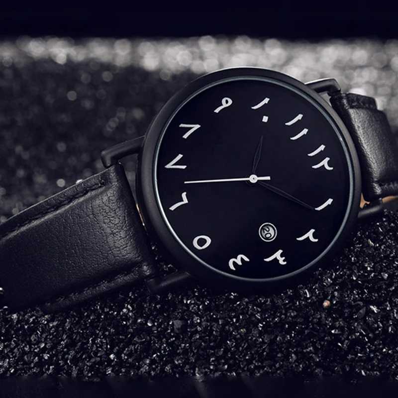 Mens Watches 2025 Simple Sport Arabic Numerals Analog Quartz Wristwatches Fashion Casual Leather Mens Watches Relogios Masculino XJ250527