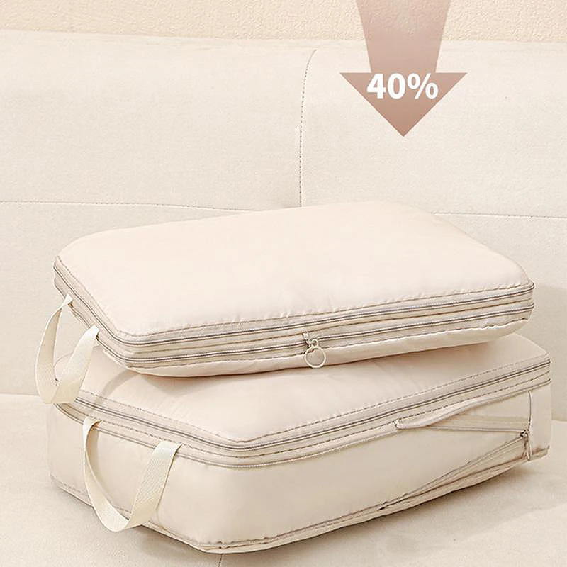 4Pcs Travel Storage Bag Travel Compression Bag Luggage Organizer Travel Pouch Packing Cubes for Travel Bag Organizer 250526
