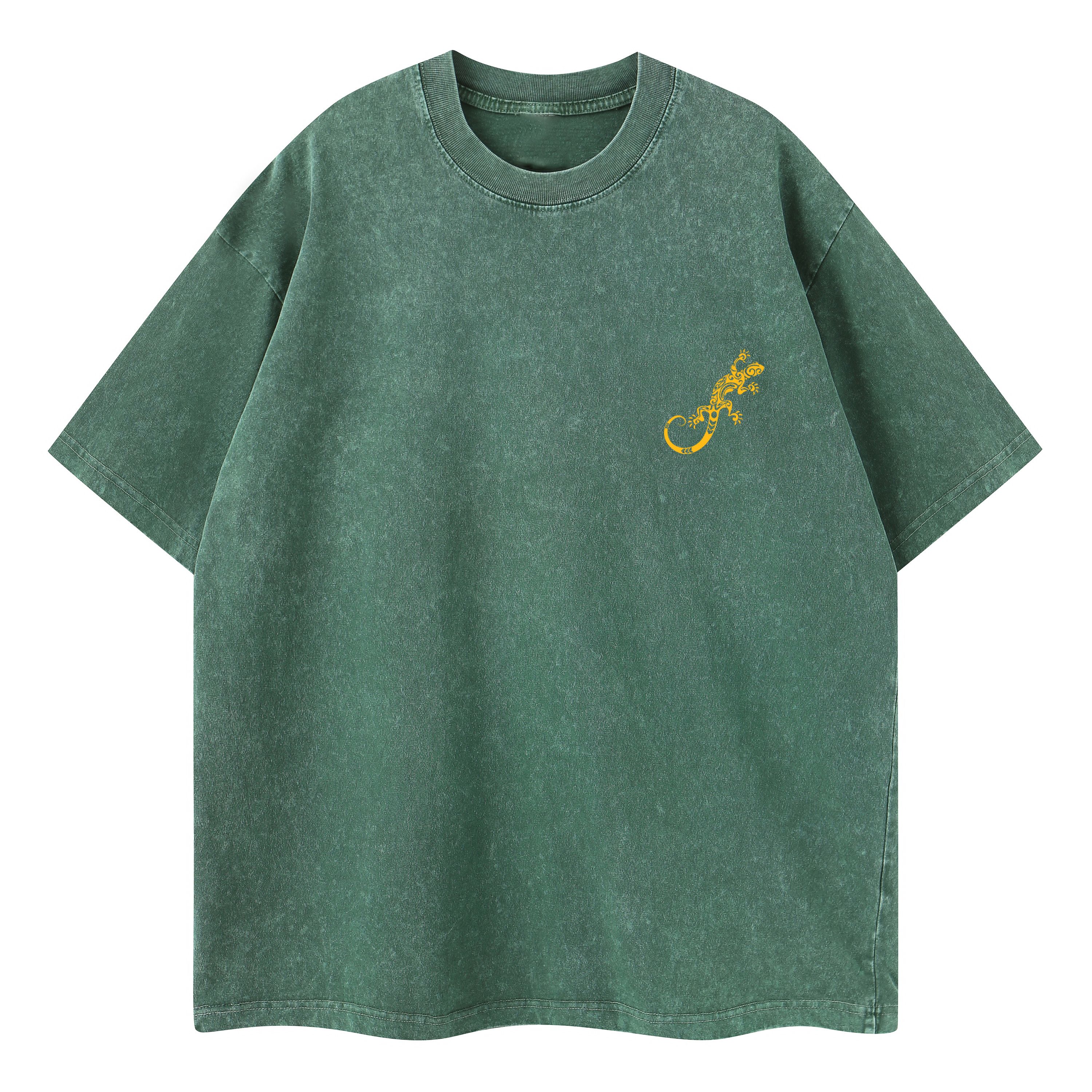 T-shirt men's top designer cotton T-shirt gecko short sleeved clothing high-quality fashionable T-shirt