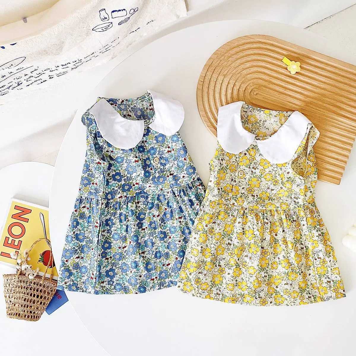 Sanlutoz Floral Baby Girls Dress Summer Short Sleeve Holiday Casual Kids Girls Dresses Clothing X250528