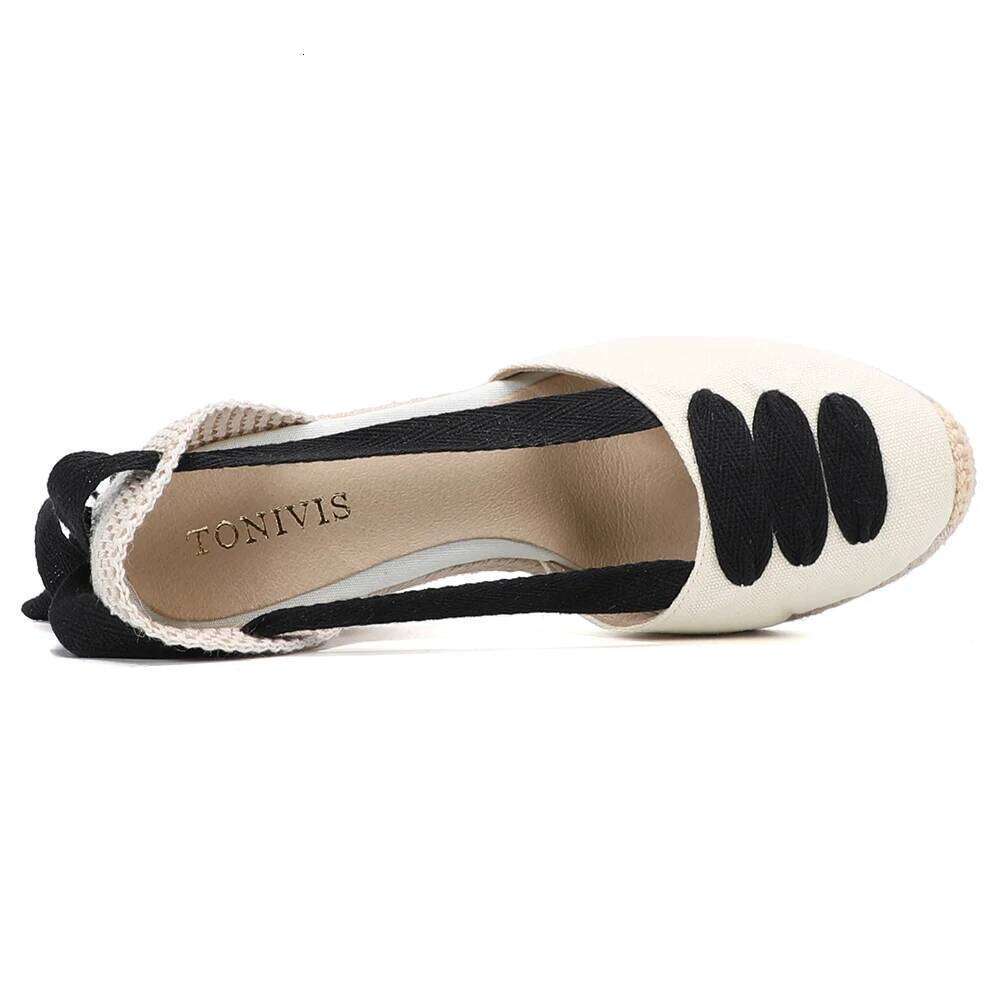Sandalias Mujer Women's Wedge Espadrille Sandals Comfortable Slippers Ladies Womens Casual Shoes Breathable Flax Canvas Pumps