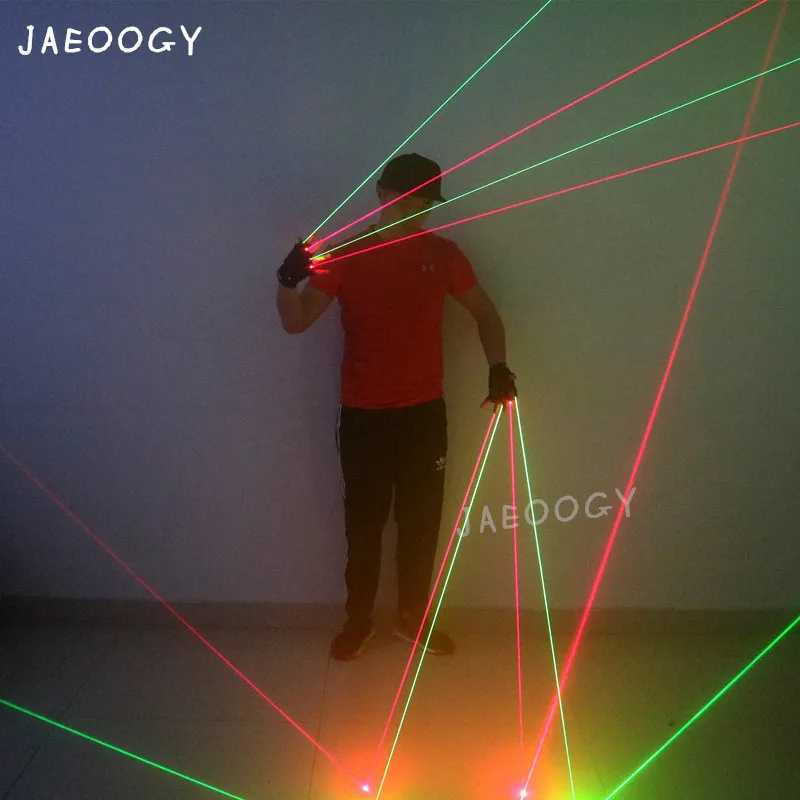 Party DJ RGB laser gloves including 2 green and 2 red laser flashing gloves LED robot clothing for bar party stage show W250528