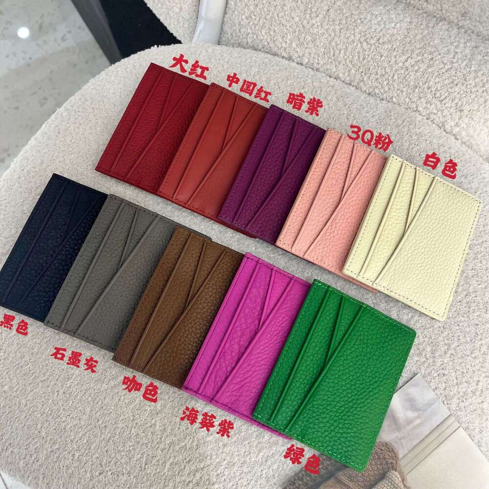 Korean Style New Women's Genuine Leather Coin Purse ID Solid Color Simple Card Holder Multifunctional Niche High-end Wallet