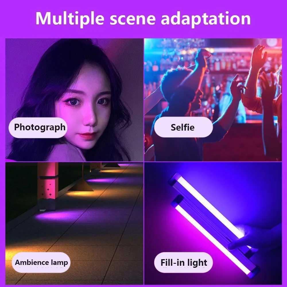 Colorful Tube Light RGB Light 17cm/32cm USB Light Night Light purple Blue Light Stick Room Lamp Handheld Hanging Fill Light Photo W250528