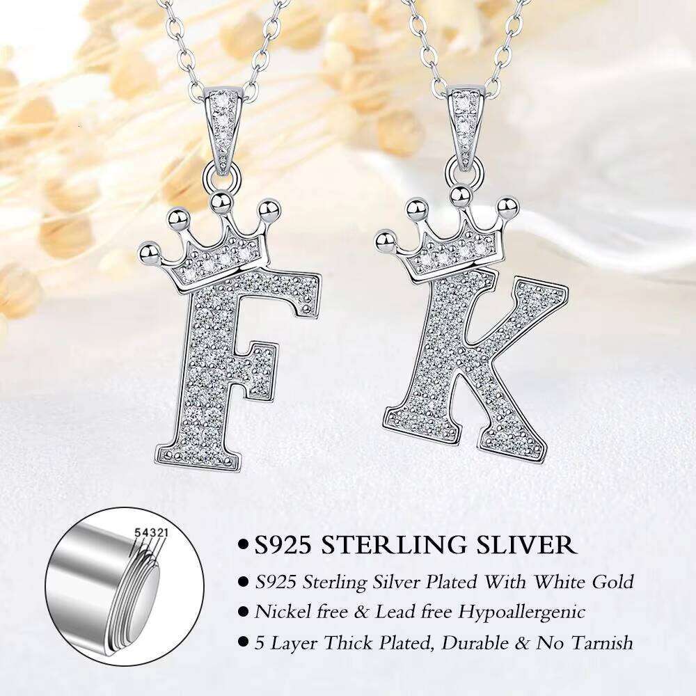 Custom Letter Iced Out Jewelry Sier Moissanite Dias Necklace Pendant Initial Hip Hop Vvs Dia