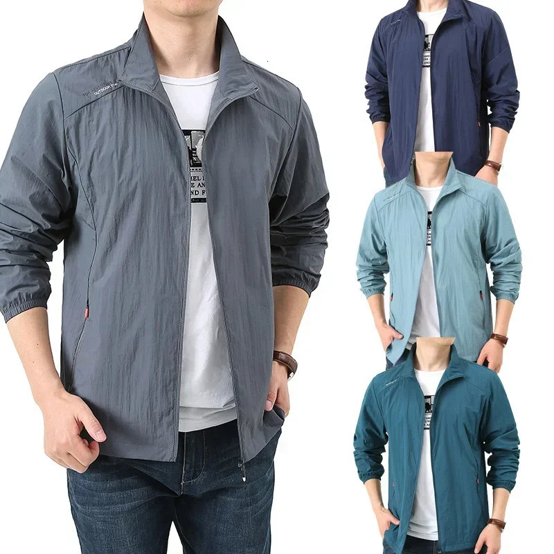 Summer Quick Drying Breathable Jacket Man Outdoor Ultra Thin Sunscreen Casual Skin Coats Fishing Climbing Hiking Anti UV Outwear 250520