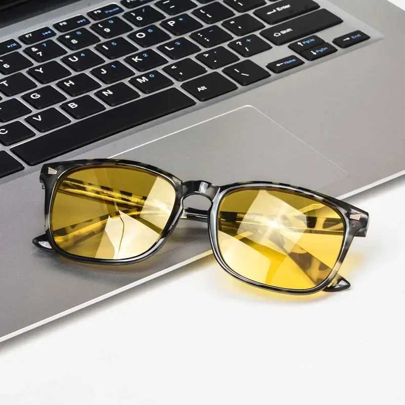 SHINU brand polarized anti blue light yellow lenses glasses for men and women driving eyeglasses night vision fishing eyeglasses W250528