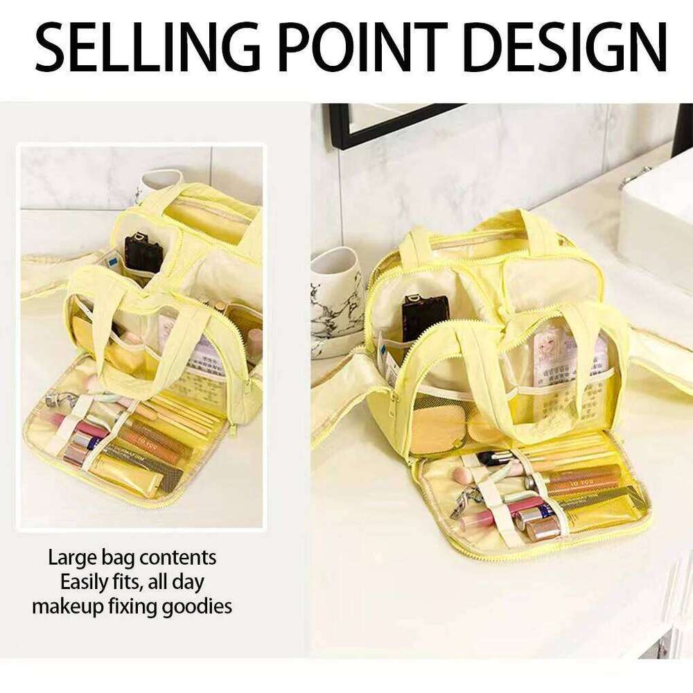 2025 New Portable Travel Cosmetic Women Makeup Bag Large-Capacity Bath Wash Bags Multifunction Waterproof Storage Case