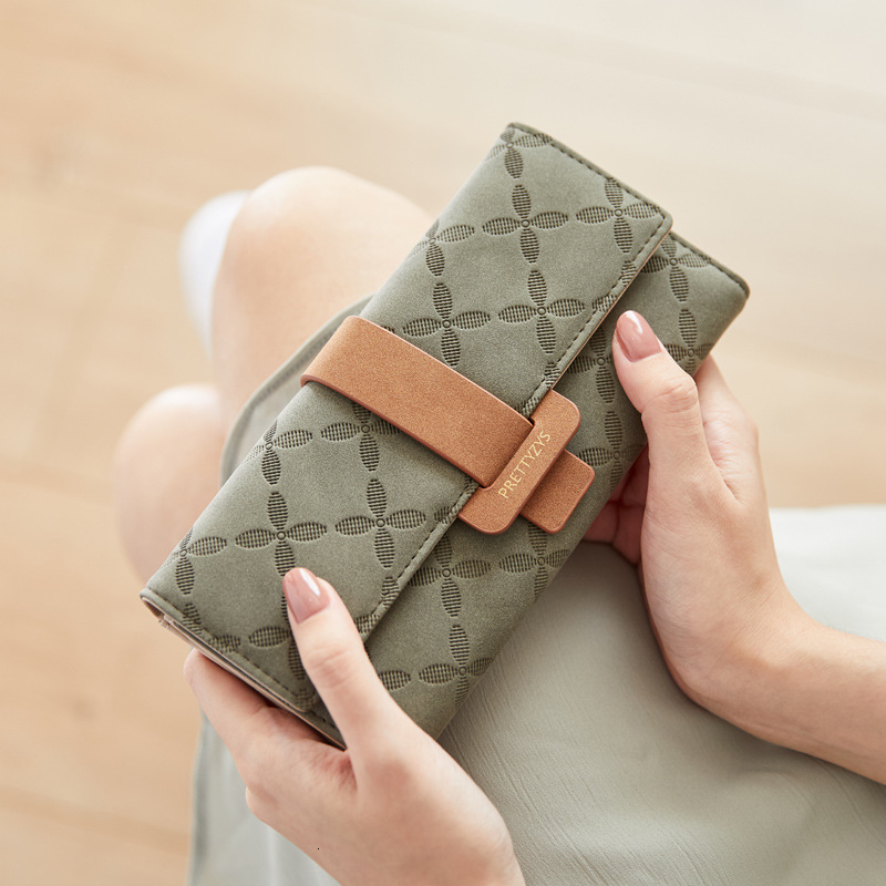 Free Shipping Designer's Wallet Women's New Long Handbag Multifunctional Hand Large Capacity Coin Bag Three Fold Phone Bag Card Bag