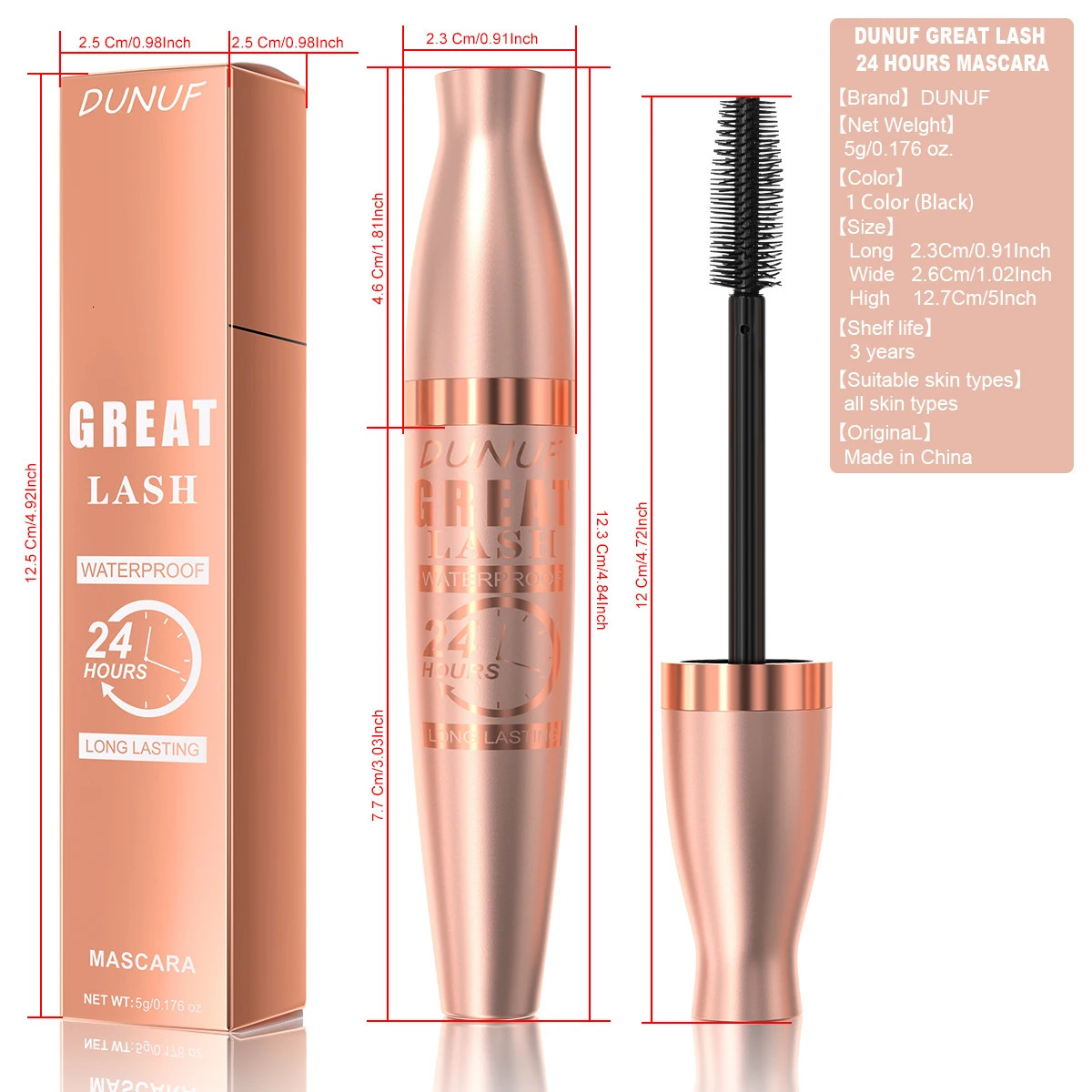 1pcs 8D Fiber Lash Mascara Waterproof Long-Lasting Black Thickening Eye Lash Curler All Skin Types Water-Resistant Cosmetic 250523