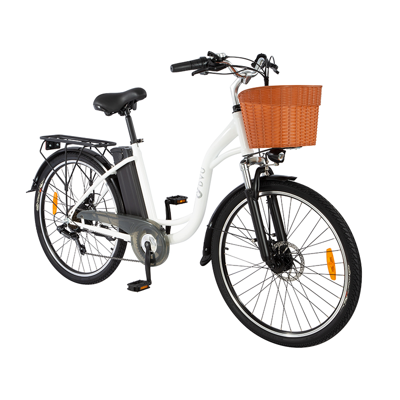 DYU C6 26 Inch E-City bike Women's Electric Bicycle 250W 36V/12.5AH Pedelec E-Bike for Adults 25km/h