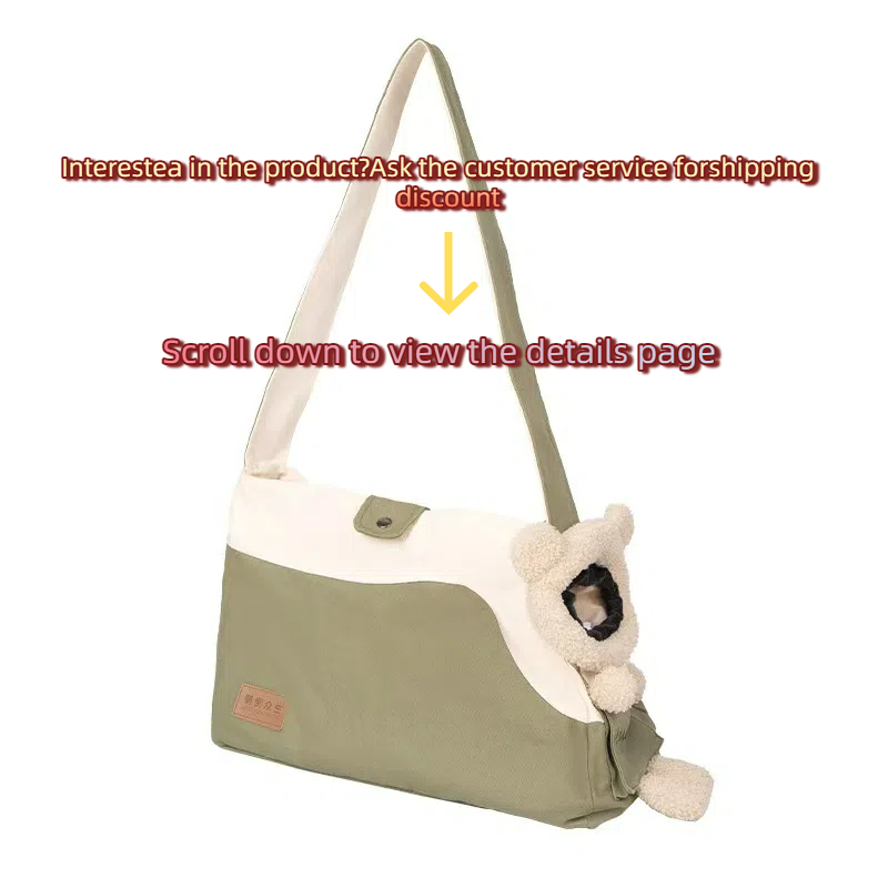 Pet Shoulder Bag Cat and Small Dog Bag Portable Outdoor Messenger Bag