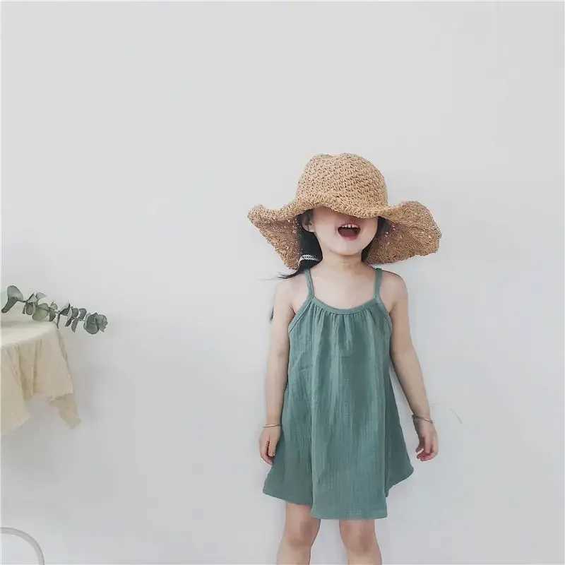 Summer Cotton Baby Girl Dress Sleeveless Beach Sundress for 0-4Years Comfortable Girls Fashion Outfit Infant Clothing X250528