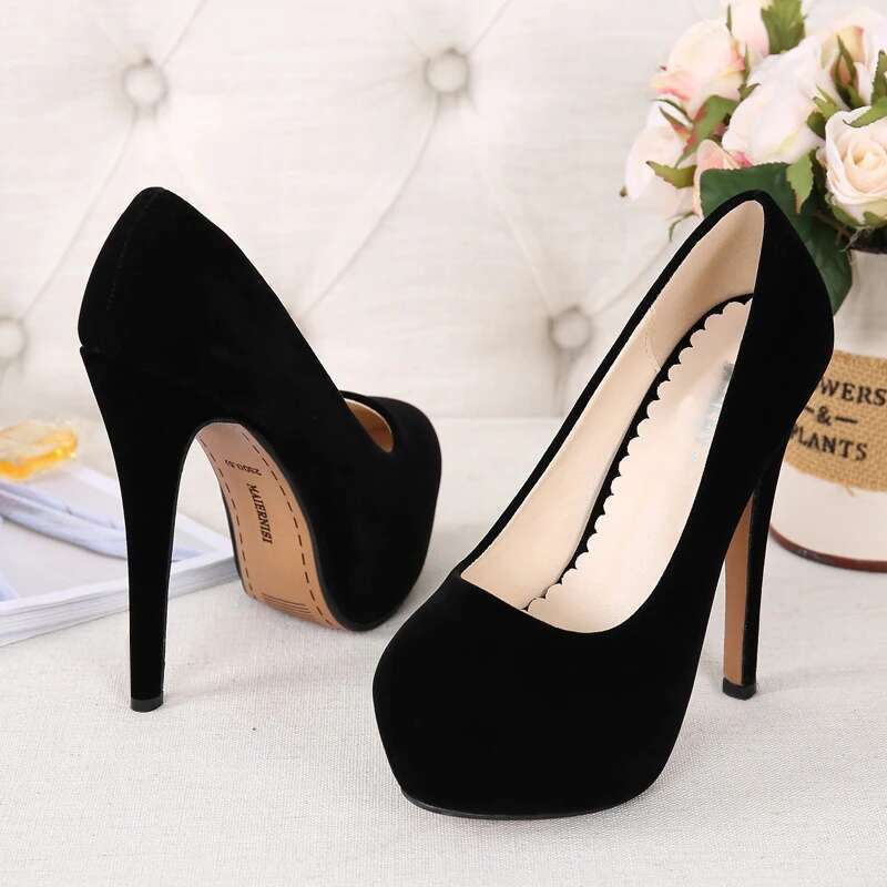 Comemore Sexy Platform High Heels Women's Leisure Heel 14cm Pumps Stilettos Shoes Footwear Woman 2025 Large Size 46