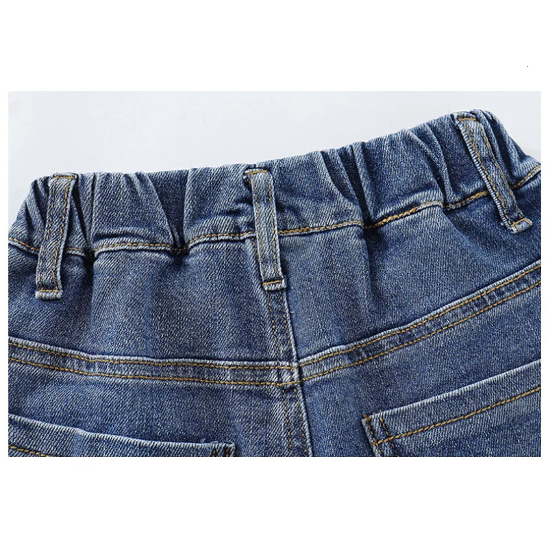 3 9 Y childrens Jeans Cotton Spring Autumn Stylish and Comfortable Kids Girls Elastic Waist Wide Leg Pants 250528