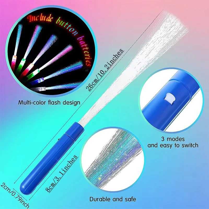 28-96PCS Light Up Fiber Party Wands Wedding Fiber Optic Wands LED Flashing Glow Sticks Wedding Glow Party Supplies W250528