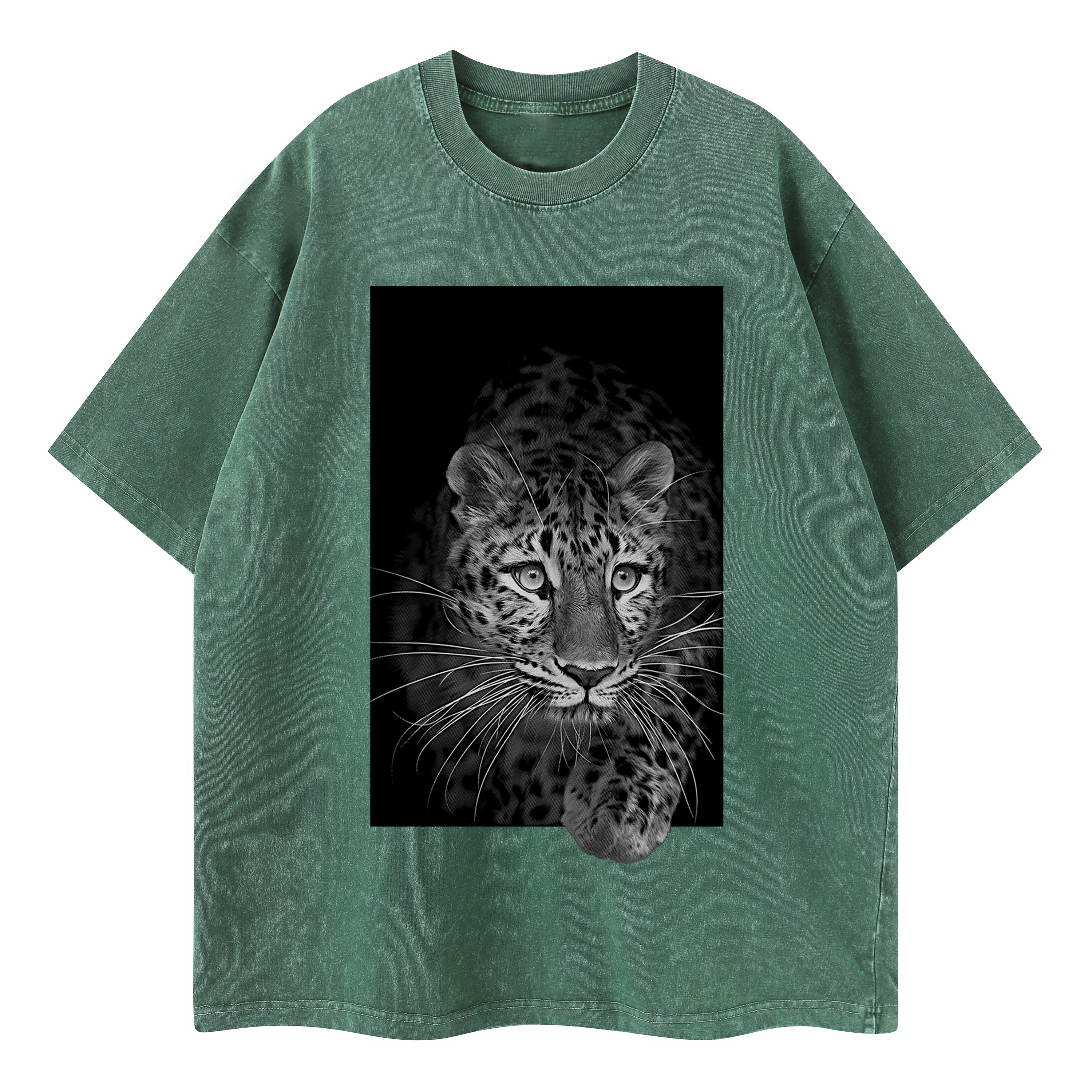 T-shirt men's top designer cotton T-shirt Hot stamping leopard short sleeved clothing high-quality fashionable T-shirt