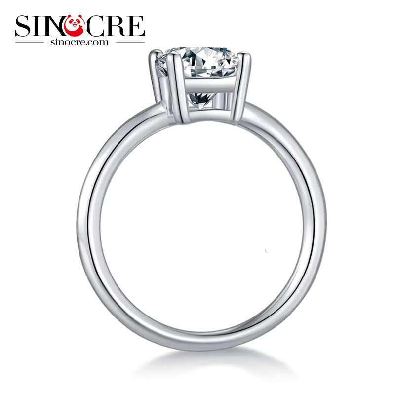 Classic 1ct 2ct 925 Sterling Silver D Vvs1 18k Emerald Cut Eternity Ring Moissanite Engagement Ring Emerald Cut for Men