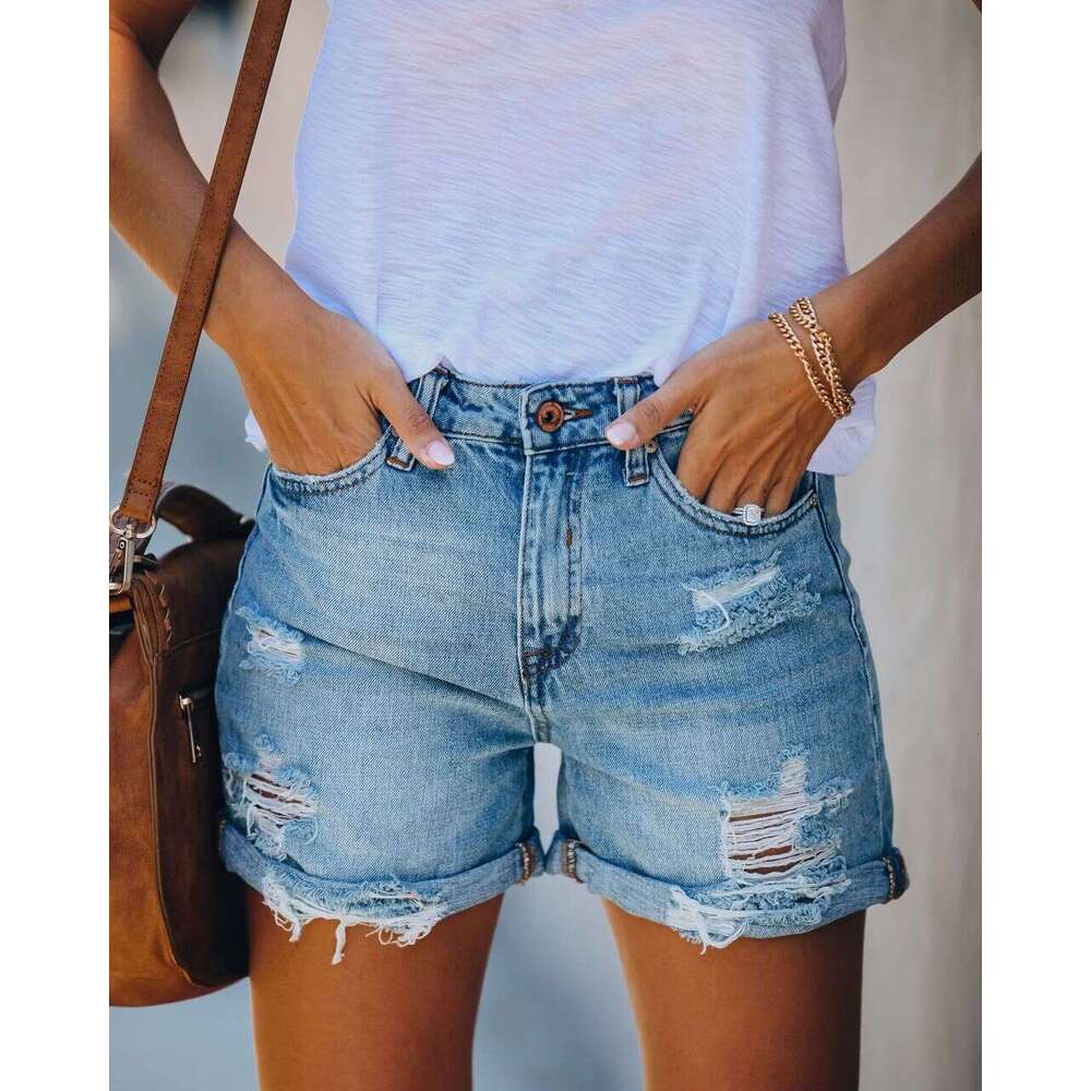 Shorts Women Denim Shorts Summer Street Style American Ripped Straight Jeans Women S Denim Shorts Jean Shorts