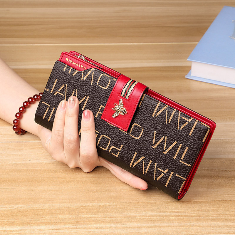 Free Shipping Designer Wallet Men's And Women's Genuine Leather Long Handbag High-quality And Versatile Multi Slot Card Bag ID Bag