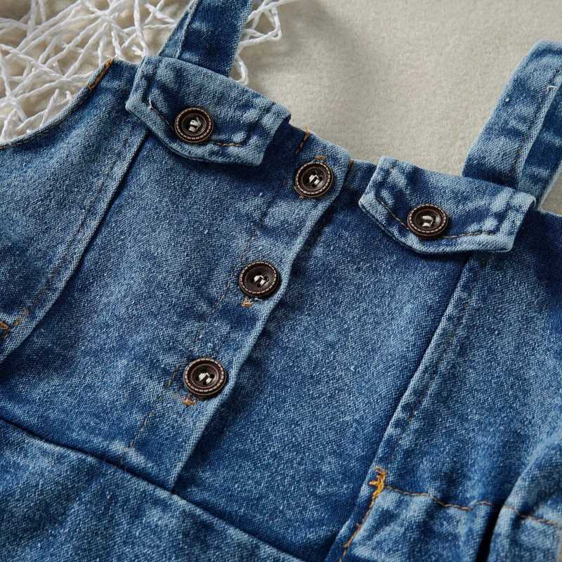 Lioraitiin Baby Girl Off Shoulder Ruffle Denim Dress with Sleeveless Button Down - Cute Summer Outfit for Toddlers X250528