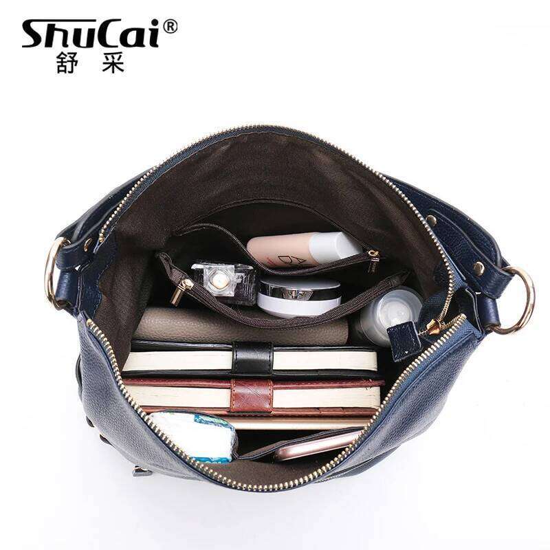woman handbags genuine female hobos shoulder crossbody bags high quality leather totes women big messenger bag