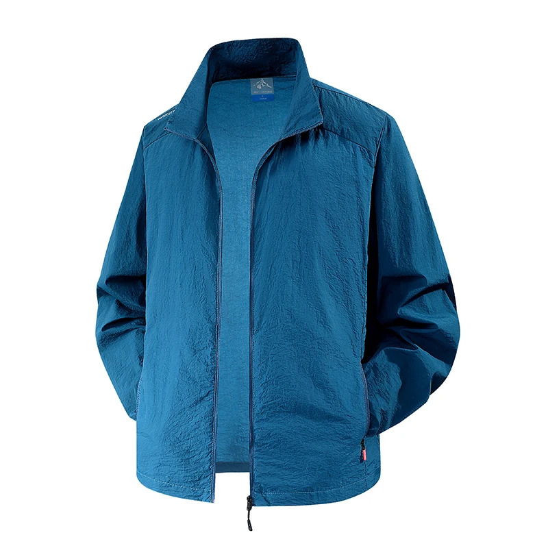 Mens UPF 50 Light Jacket Full Zip Sun Protection Coats Long Sleeve Sun Shirts for Men Hiking Fishing Zip Pockets 250520