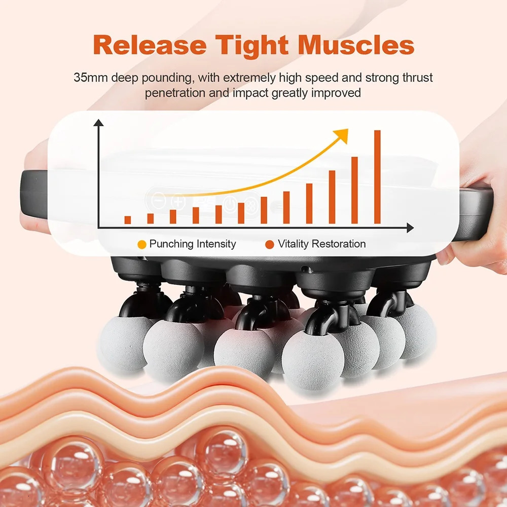 16-Head Fascia Gun High-Frequency Vibration Body Massage Gun Back and Waist Massager Neck Shoulder Massager Muscle masajeador 250519