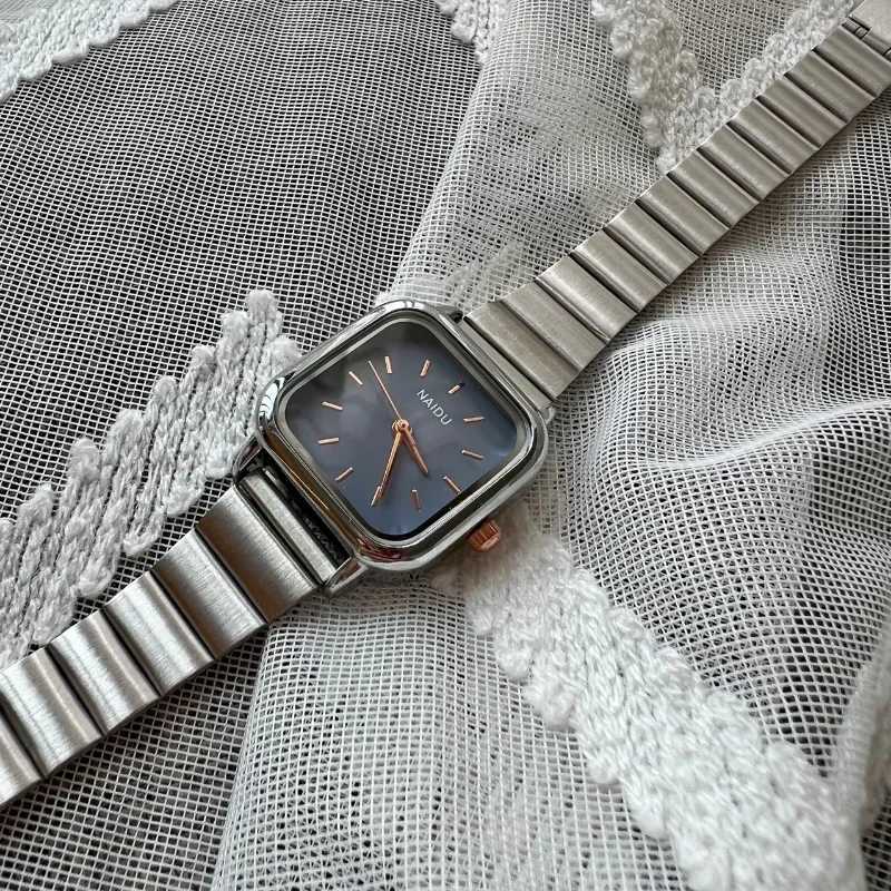 Brand Women Stainless Steel Strap Quartz Watch Square Dial Casual Fashion Wristwatch Reloj Mujer Montre Femme Dropshipping XJ250527